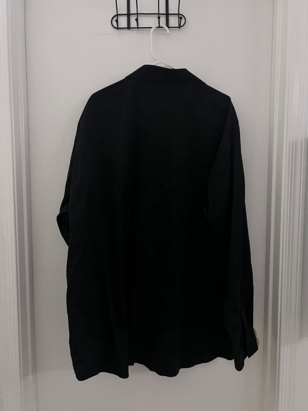 Van Heusen Men’s Black Dress Shirt Big Fit Stretch Ultra Wrinkle Free 20 36/37 - Picture 5 of 5